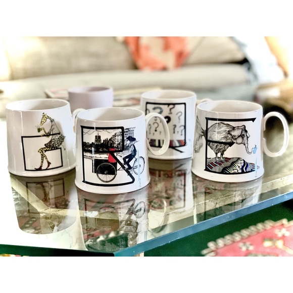 Florence Balducci “B” Animal Alphabet Monogram Mug Bicycle Girl - Picture 2 of 9